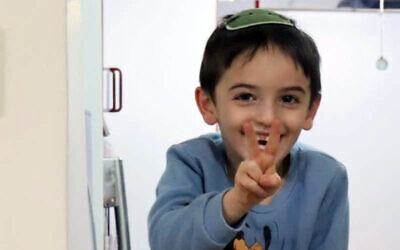 Ariel, 6, who died of the flu on December 3, 2025, and whose last name has been withheld at the request of his family. The day after his death, his small intestine was transplanted into Daniel Haim Biton. (Courtesy)