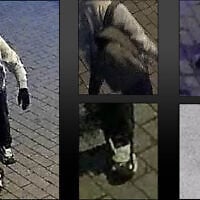 Images from an FBI poster seeking a suspect who allegedly placed pipe bombs in Washington on Jan. 6, 2021.  (FBI via AP, File)