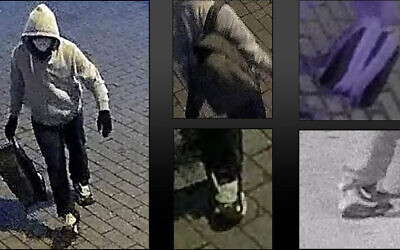Images from an FBI poster seeking a suspect who allegedly placed pipe bombs in Washington on Jan. 6, 2021.  (FBI via AP, File)