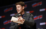 Tony Dokoupil speaks onstage during the GHOSTS panel at New York Comic Con 2024 at The Jacob K. Javits Convention Center on October 19, 2024, in New York City. (Jason Mendez/Getty Images for ReedPop/AFP)
