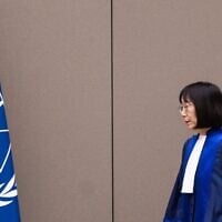 Judge Tomoko Akane arrives prior to the announcement of the International Criminal Court (ICC) verdict that sentenced Malian Jihadist police chief Al Hassan Ag Abdoul Aziz Ag Mohamed Ag Mahmoud to 10 years in jail for war crimes and crimes against humanity, on November 20, 2024 at the ICC court in The Hague. (Eva Plevier/various sources/AFP)