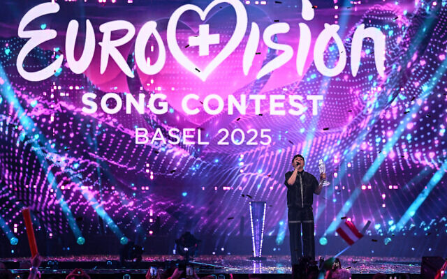 Austrian singer JJ performs after winning the grand final of the Eurovision Song Contest 2025, at the St. Jakobshalle arena in Basel, Switzerland, on May 18, 2025. (Fabrice COFFRINI / AFP) Austrian singer JJ performs after winning the grand final of the Eurovision Song Contest 2025, at the St. Jakobshalle arena in Basel, Switzerland, on May 18, 2025. (Fabrice COFFRINI / AFP)