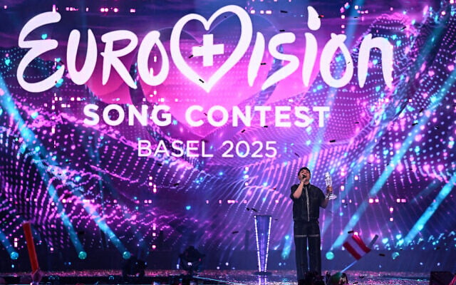 Austrian singer JJ performs after winning the grand final of the Eurovision Song Contest 2025, at the St. Jakobshalle arena in Basel, Switzerland, on May 18, 2025. (Fabrice COFFRINI / AFP) Austrian singer JJ performs after winning the grand final of the Eurovision Song Contest 2025, at the St. Jakobshalle arena in Basel, Switzerland, on May 18, 2025. (Fabrice COFFRINI / AFP)