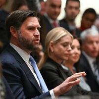 US Vice President JD Vance speaks during a Cabinet Meeting hosted by President Donald Trump in the Cabinet Room of the White House in Washington, DC on December 2, 2025. (ANDREW CABALLERO-REYNOLDS / AFP)