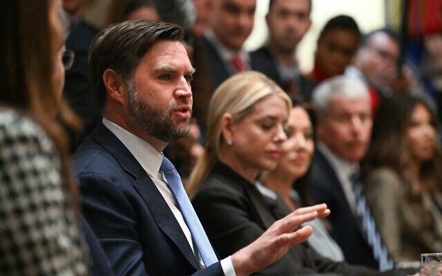 US Vice President JD Vance speaks during a Cabinet Meeting hosted by President Donald Trump in the Cabinet Room of the White House in Washington, DC on December 2, 2025. (ANDREW CABALLERO-REYNOLDS / AFP) US Vice President JD Vance speaks during a Cabinet Meeting hosted by President Donald Trump in the Cabinet Room of the White House in Washington, DC on December 2, 2025. (ANDREW CABALLERO-REYNOLDS / AFP)