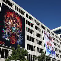 Netflix's headquarters are pictured in Hollywood, California, on December 5, 2025. (Patrick T. Fallon / AFP)
