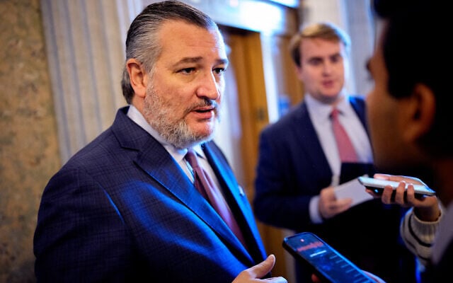 US Senator Ted Cruz, Republican of Texas, speaks to members of the media as he walks out of the Senate Chamber on December 11, 2025, in Washington, DC. (Andrew Harnik / GETTY IMAGES NORTH AMERICA / Getty Images via AFP)