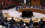 A United Nations Security Council meeting at UN headquarters on December 23, 2025, in New York City. (ANGELA WEISS / AFP)