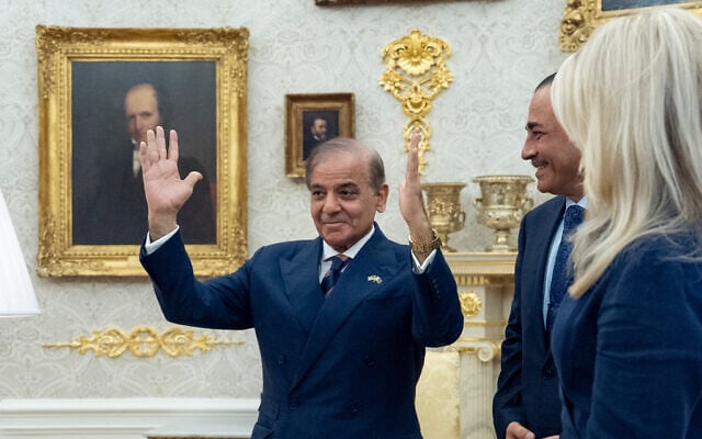 Pakistan Prime Minister Muhammad Shehbaz Sharif, left, and Chief of the Defence Forces Field Marshal Asim Munir wait for their meeting with US President Donald Trump, in the Oval Office at the White House, September 25, 2025, in Washington. (AP/Alex Brandon) Pakistan Prime Minister Muhammad Shehbaz Sharif, left, and Chief of the Defence Forces Field Marshal Asim Munir wait for their meeting with US President Donald Trump, in the Oval Office at the White House, September 25, 2025, in Washington. (AP/Alex Brandon)
