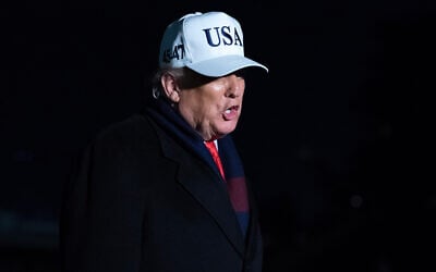 US President Donald Trump talks to reporters upon his arrival to the White House, December 13, 2025, in Washington, DC. (AP/Jose Luis Magana) US President Donald Trump talks to reporters upon his arrival to the White House, December 13, 2025, in Washington, DC. (AP/Jose Luis Magana)