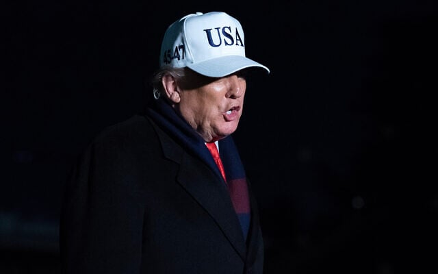 US President Donald Trump talks to reporters upon his arrival to the White House, December 13, 2025, in Washington, DC. (AP/Jose Luis Magana) US President Donald Trump talks to reporters upon his arrival to the White House, December 13, 2025, in Washington, DC. (AP/Jose Luis Magana)