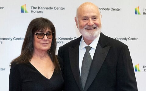 Rob Reiner and Michele Reiner arrive on the red carpet at the State Department for the Kennedy Center Honors gala dinner, December 2, 2023, in Washington, DC. (AP/Kevin Wolf)