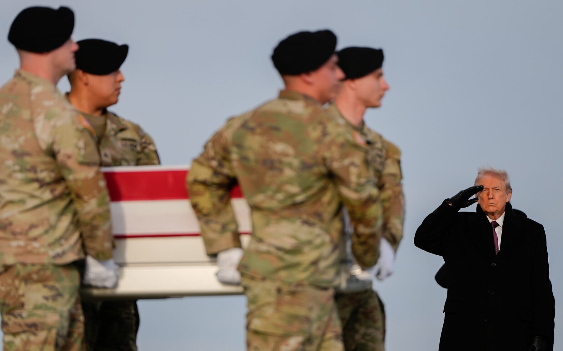 Trump pays respects as bodies of troops killed in ISIS ambush in Syria returned to US