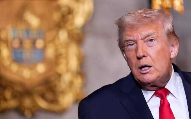 US President Donald Trump speaks at his Mar-a-Lago club, in Palm Beach, Florida, December 22, 2025. (Alex Brandon/AP) US President Donald Trump speaks at his Mar-a-Lago club, in Palm Beach, Florida, December 22, 2025. (Alex Brandon/AP)