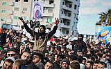 Protesters from the Alawite religious minority demonstrate in in Latakia, Syria, two days after a bomb in an Alawite mosque in Homs killed eight people, December 28, 2025. (AP/Omar Albam)