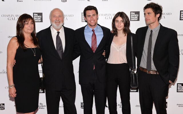 Honoree Rob Reiner (second from left) poses with his wife Michele (left) and children Jake (center) Romy and Nick at the 41st Annual Chaplin Award Gala at Avery Fisher Hall, April 28, 2014, in New York. (Evan Agostini/ Invision/ AP/ File) Honoree Rob Reiner (second from left) poses with his wife Michele (left) and children Jake (center) Romy and Nick at the 41st Annual Chaplin Award Gala at Avery Fisher Hall, April 28, 2014, in New York. (Evan Agostini/ Invision/ AP/ File)