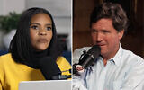 Left: Candace Owens appears on her podcast, December 20, 2025. (Screenshot via Candace Owens/YouTube); Right: Tucker Carlson appears on his podcast, December 22, 2025. (Screenshot via Tucker Carlson/YouTube)