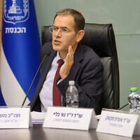 MK Moshe Saada (Likud) speaks during a joint committee hearing on legislation to place the Department for Internal Police Investigations under the authority of the justice minister, December 9, 2025. (Danny Shem-Tov/Knesset Spokesperson's Department)