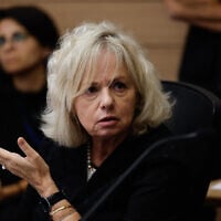 Attorney General Gali Baharav-Miara at a Constitution, Law and Justice Committee meeting at the Knesset in Jerusalem, September 30, 2025. (Oren Ben Hakoon/ Flash90)