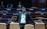 Communications Minister Shlomo Karhi in the Knesset in Jerusalem, November 26, 2025. (Yonatan Sindel/Flash90)