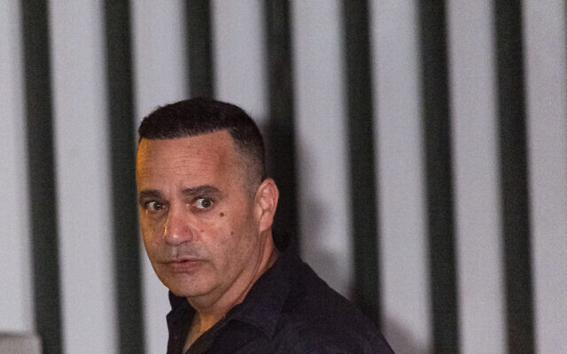 Commander of the Lahav 433 Unit, Manny Binyamin seen leaving the Department of Police Internal Investigations, in Jerusalem on November 30, 2025 (Yonatan Sindel/Flash90) Commander of the Lahav 433 Unit, Manny Binyamin seen leaving the Department of Police Internal Investigations, in Jerusalem on November 30, 2025 (Yonatan Sindel/Flash90)