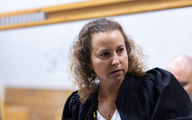Prosecutor Yehudit Tirosh arrives at the courtroom in the Tel Aviv Distrcit Court before the start of testimony in the trial against Prime Minister Benjamin Netanyahu, December 1, 2025 (Chaim Goldberg/Flash90) Prosecutor Yehudit Tirosh arrives at the courtroom in the Tel Aviv Distrcit Court before the start of testimony in the trial against Prime Minister Benjamin Netanyahu, December 1, 2025 (Chaim Goldberg/Flash90)