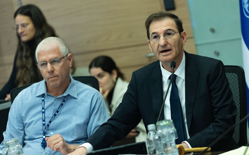 A Foreign Affairs and Defense Committee meeting at the Knesset in Jerusalem, December 1, 2025 (Yonatan Sindel/Flash90) A Foreign Affairs and Defense Committee meeting at the Knesset in Jerusalem, December 1, 2025 (Yonatan Sindel/Flash90)