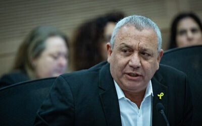 Gadi Eisenkot attends a Foreign Affairs and Defense Committee meeting at the Knesset in Jerusalem, December 9, 2025. (Yonatan Sindel/Flash90)