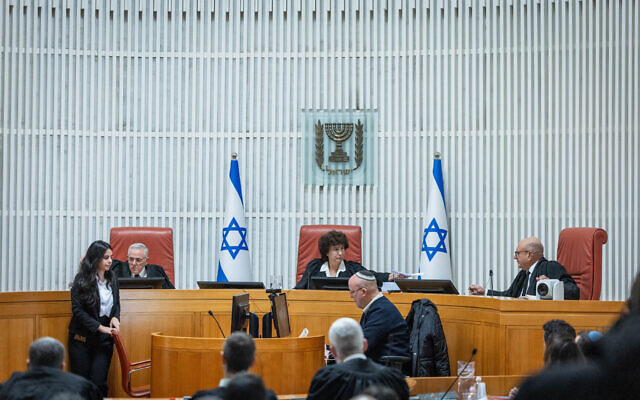 Supreme Court justice Daphne Barak-Erez presides over a hearing on petitions calling to halt or limit State Comptroller Matanyahu Englman’s investigations into the failures surrounding the Hamas-led October 7 attack, December 29, 2025. Chaim Goldberg/Flash90) Supreme Court justice Daphne Barak-Erez presides over a hearing on petitions calling to halt or limit State Comptroller Matanyahu Englman’s investigations into the failures surrounding the Hamas-led October 7 attack, December 29, 2025. Chaim Goldberg/Flash90)