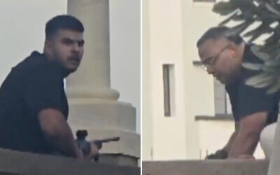 Naveed Akram, 24 (left), and his father Sajid, 50 (right), in images taken from a video obtained by Sky News showing their deadly terror attack on a Hanukkah event at Sydney's Bondi Beach on December 14, 2025. (Screen grab/Sky News) Naveed Akram, 24 (left), and his father Sajid, 50 (right), in images taken from a video obtained by Sky News showing their deadly terror attack on a Hanukkah event at Sydney's Bondi Beach on December 14, 2025. (Screen grab/Sky News)
