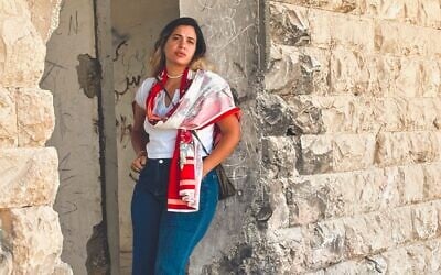 Naama Kazes, of the West Bank settlement of Leshem, poses near her home in 2025. (Courtesy) Naama Kazes, of the West Bank settlement of Leshem, poses near her home in 2025. (Courtesy)