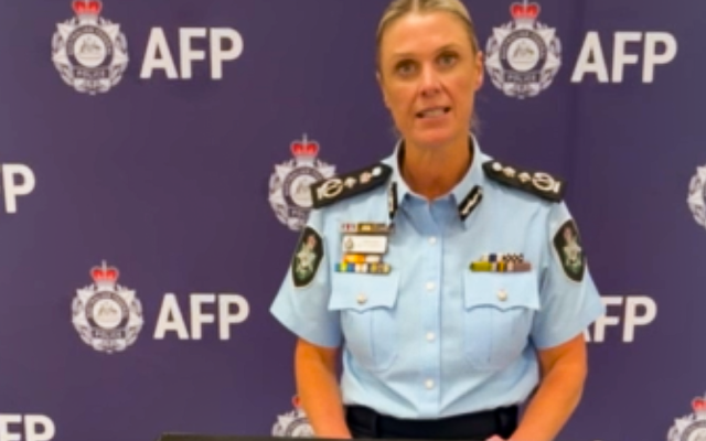 Australian Federal Police Commissioner Krissy Barrett delivers a video statement on the investigation into the deadly terror attack at Sydney's Bondi Beach, December 17, 2025. (Screenshot)