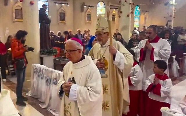 Latin Patriarch Cardinal Pierbattista Pizzaballa presides over Christmas Mass at Gaza's only Catholic church on December 19, 2025. (Screenshot/Facebook) Latin Patriarch Cardinal Pierbattista Pizzaballa presides over Christmas Mass at Gaza's only Catholic church on December 19, 2025. (Screenshot/Facebook)