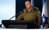 IDF Chief of Staff Lt. Gen. Eyal Zamir speaks at a senior command conference discussing investigations into the failures surrounding Hamas's October 7, 2023, onslaught and the subsequent war, December 29, 2025. (Israel Defense Forces)