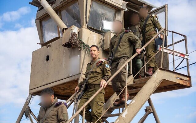 Head of IDF Central Command Maj. Gen. Avi Bluth conducts a surprise inspection of units in the West Bank, December 30, 2025. (Israel Defense Forces)