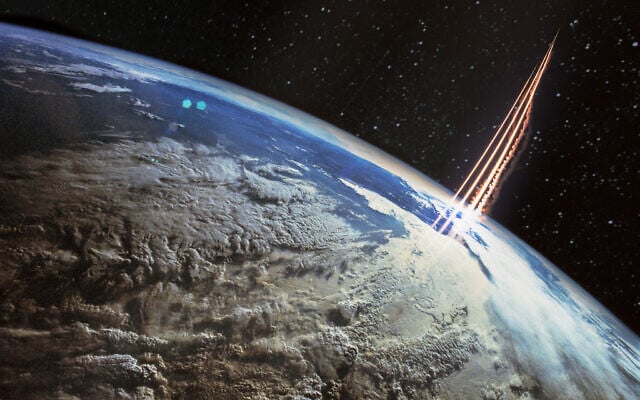Illustration of a launch into space, with elements of image furnished by NASA.  (Elen11/istock by Getty Images)
