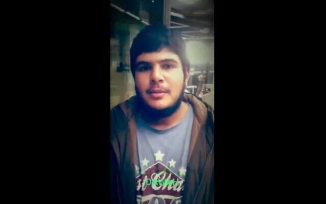 Naveed Akram at a street preaching event in Sydney, sometime in 2019, in a since-deleted video published by the Street Dawah Movement. (X screenshot)