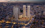 An artist's rendition of the planned building complex near Jerusalem's Mahane Yehuda Market. (Ian Bader Architects)