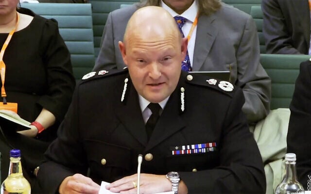 Screen grab taken from the UK's Parliament TV of Chief Constable of West Midlands Police Craig Guildford giving evidence to the Home Affairs Committee on soccer policing, January 8, 2026. (House of Commons/PA Images via Getty Images)