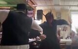 "Moshko" the Jew dances with the devil in a Ukrainian Orthodox Christmas pageant held in New Jersey January 11, 2026. (Screenshot via Facebook via JTA)