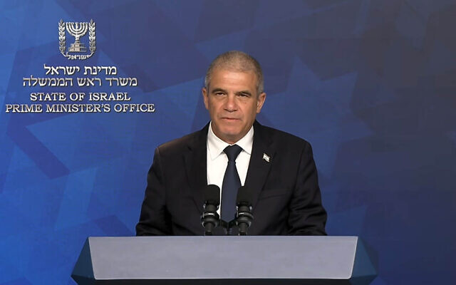 Government hostage pointman Gal Hirsch speaks at a press conference in Jerusalem on January 27, 2026. (Screenshot/GPO)