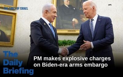 Then-president Joe Biden, right, shakes hands with Israeli Prime Minister Benjamin Netanyahu, left, in the Oval Office, July 25, 2024. (AP Photo/Susan Walsh) Then-president Joe Biden, right, shakes hands with Israeli Prime Minister Benjamin Netanyahu, left, in the Oval Office, July 25, 2024. (AP Photo/Susan Walsh)