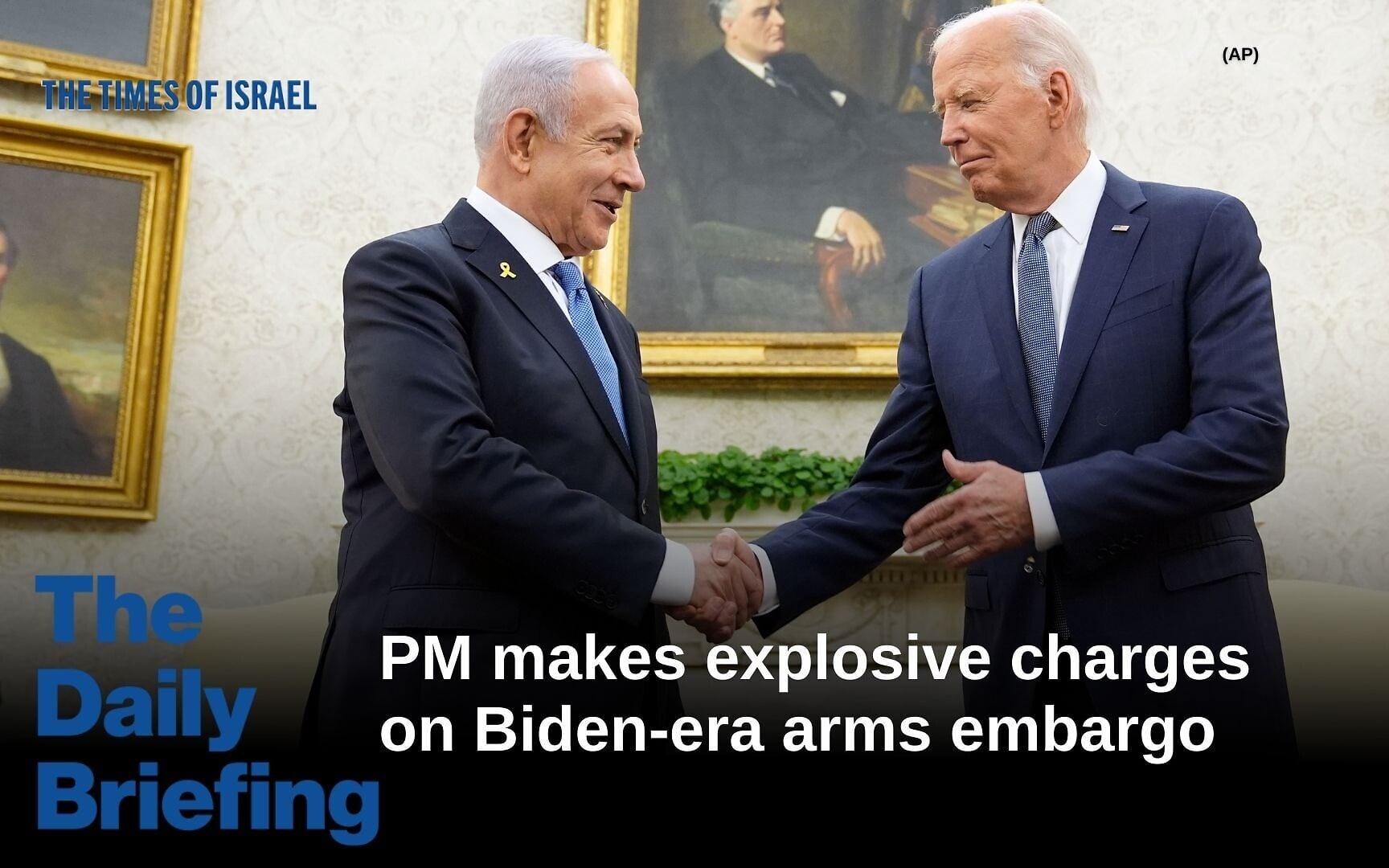 Daily Briefing Jan. 28 – PM makes explosive charges on Biden-era arms embargo