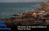 Tents are crammed together in a displaced Palestinians camp along the beach of Deir al-Balah, central Gaza Strip, on Oct. 9, 2024. (AP Photo/Abdel Kareem Hana, File)