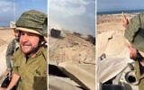 Screenshots from a mock video tour of Gaza created by Israeli comedian Guy Hochman, uploaded in November 2023. (YouTube)
