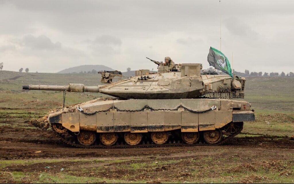 A tank of the 401st Armored Brigade is seen during a drill in northern Israel, in a handout photo issued on January 23, 2026. (Israel Defense Forces)