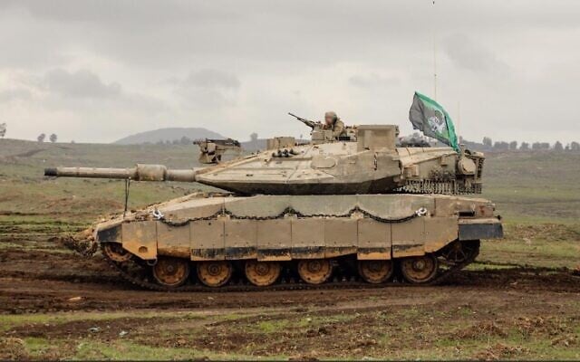 A tank of the 401st Armored Brigade is seen during a drill in northern Israel, in a handout photo issued on January 23, 2026. (Israel Defense Forces)