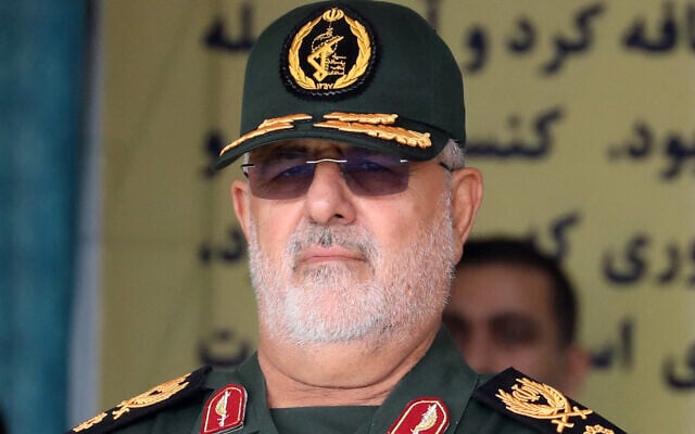 Commander of Iran's Islamic Revolutionary Guard Corps Mohammad Pakpour, pictured in 2024. (ATTA KENARE / AFP)