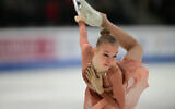 Israeli Mariia Seniuk competes during the women's Free Skating event of the ISU Figure Skating European Championships in Tallinn, Estonia, January 31, 2025. (Daniel MIHAILESCU / AFP)