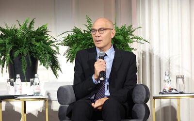 Volker Türk, United Nations High Commissioner for Human Rights, speaks onstage during Global Citizen NOW: Impact Sessions 2025 in New York City, on September 24, 2025. (ROB KIM / Getty Images via AFP)